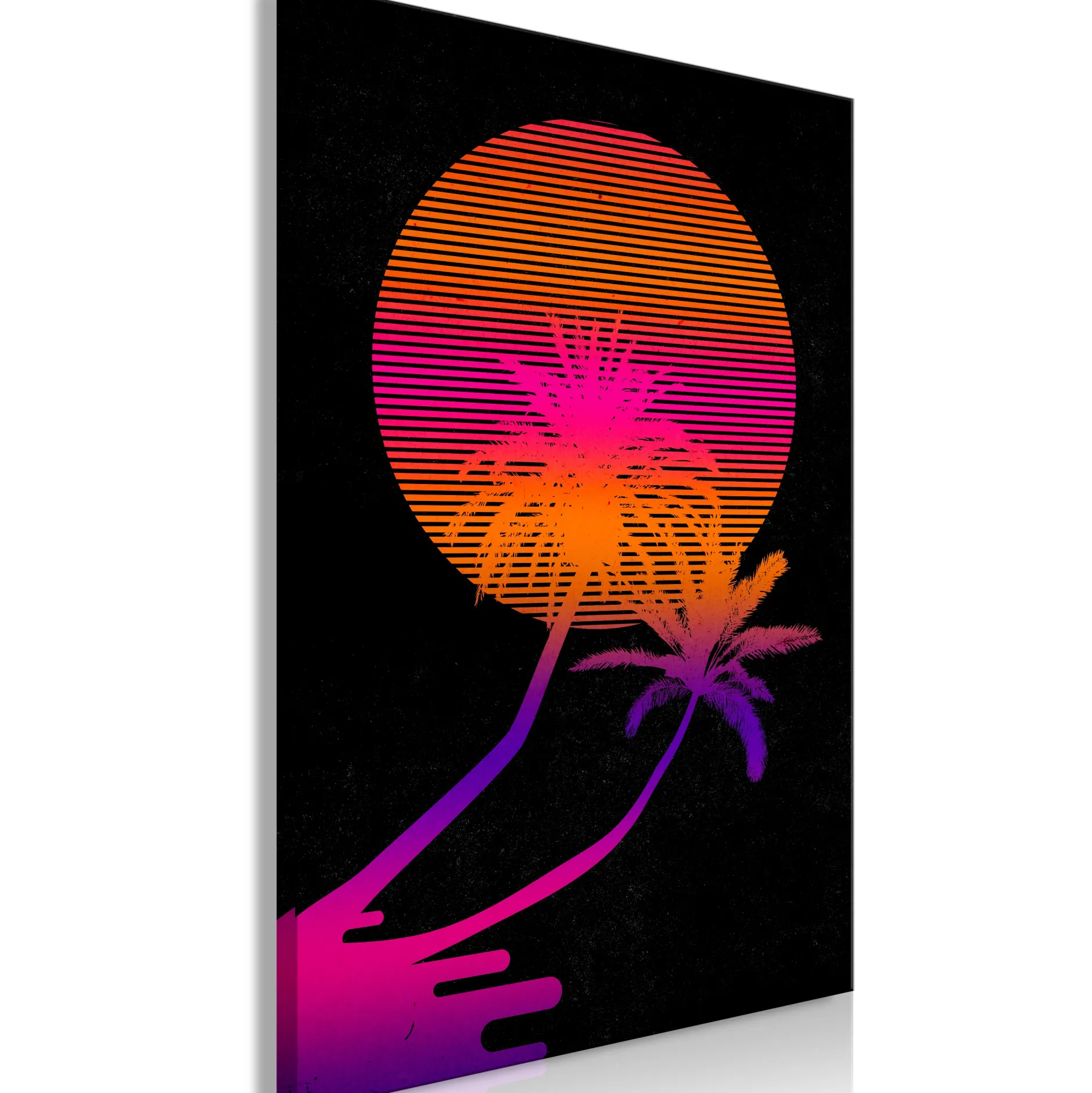 Kunstdruck auf Leinwand 'Palm at Sunrise Vertical'