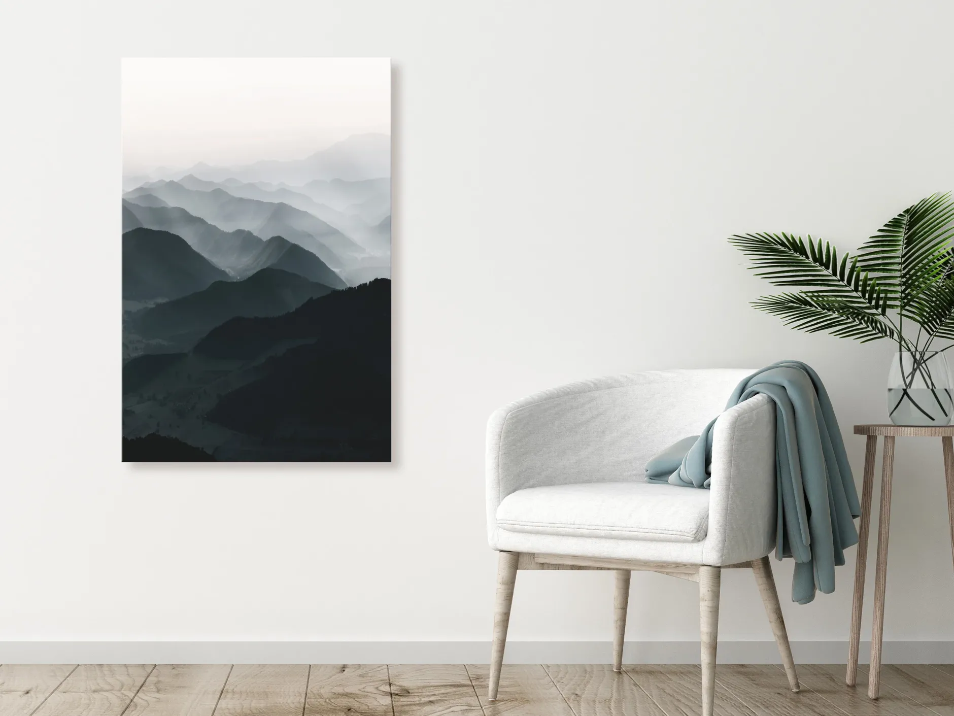 Kunstdruck auf Leinwand 'Parallel Ridges Vertical'