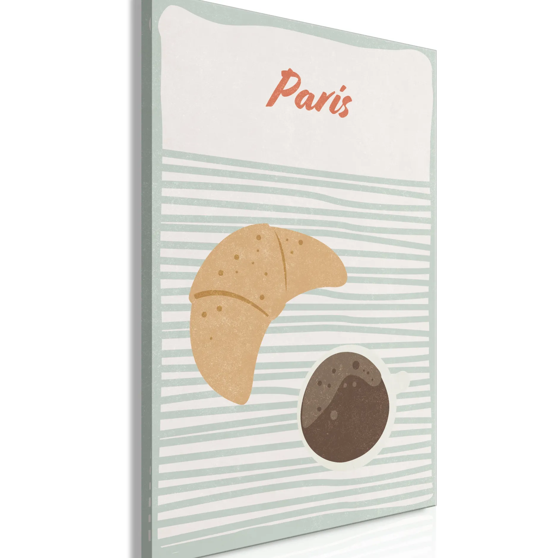 Kunstdruck auf Leinwand 'Parisian Breakfast Vertical'