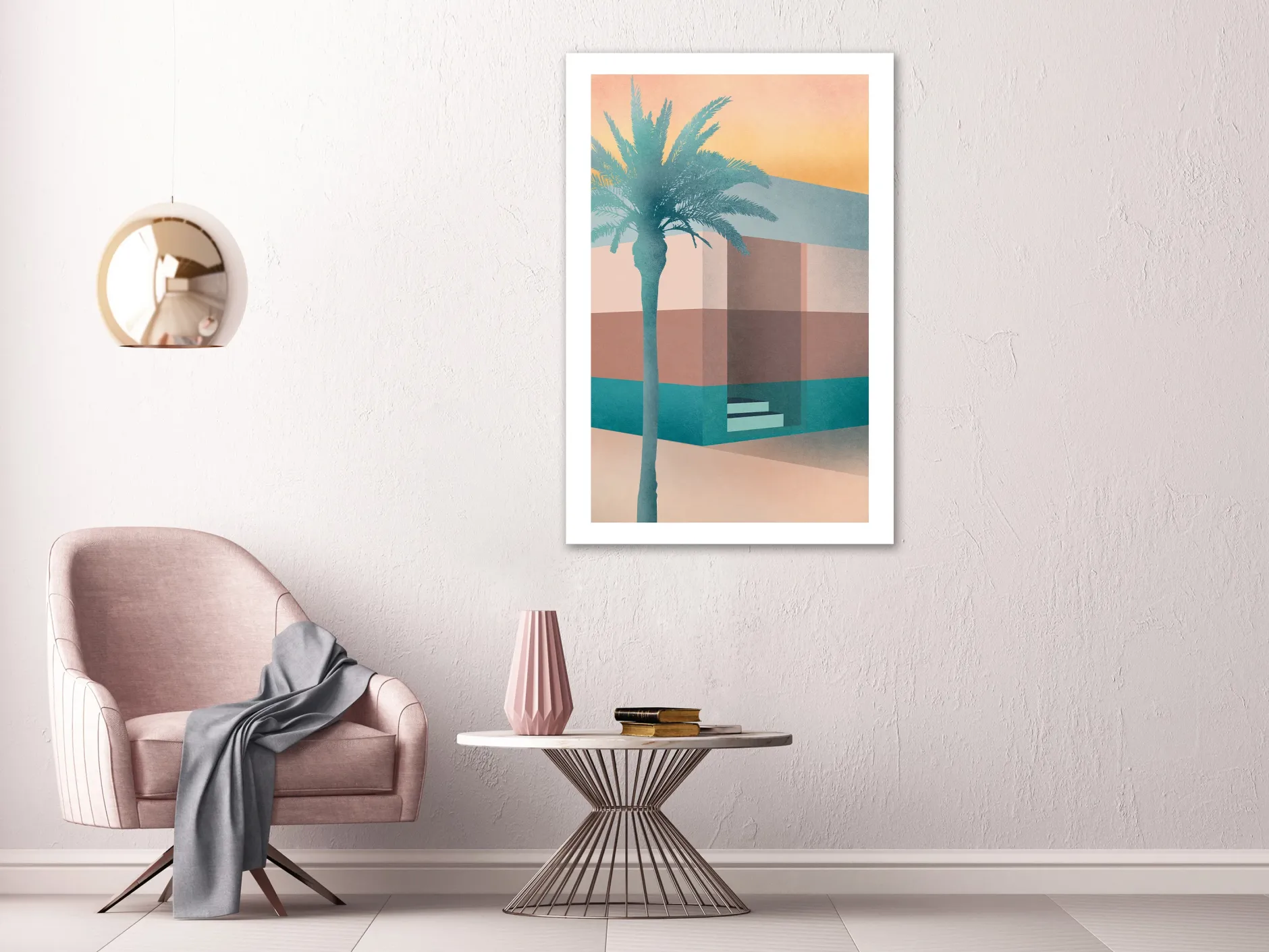 Kunstdruck auf Leinwand 'Pastel Alley Vertical'