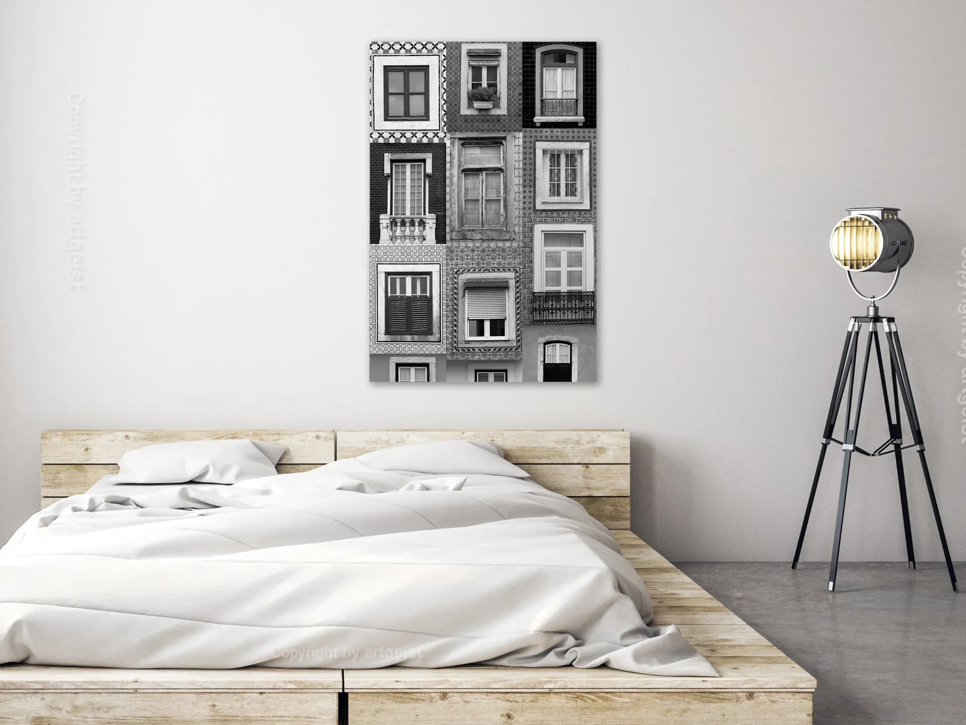 Kunstdruck auf Leinwand 'Patterned Windows Vertical'