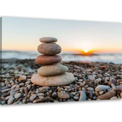 Kunstdruck auf Leinwand 'Pebble Zen'