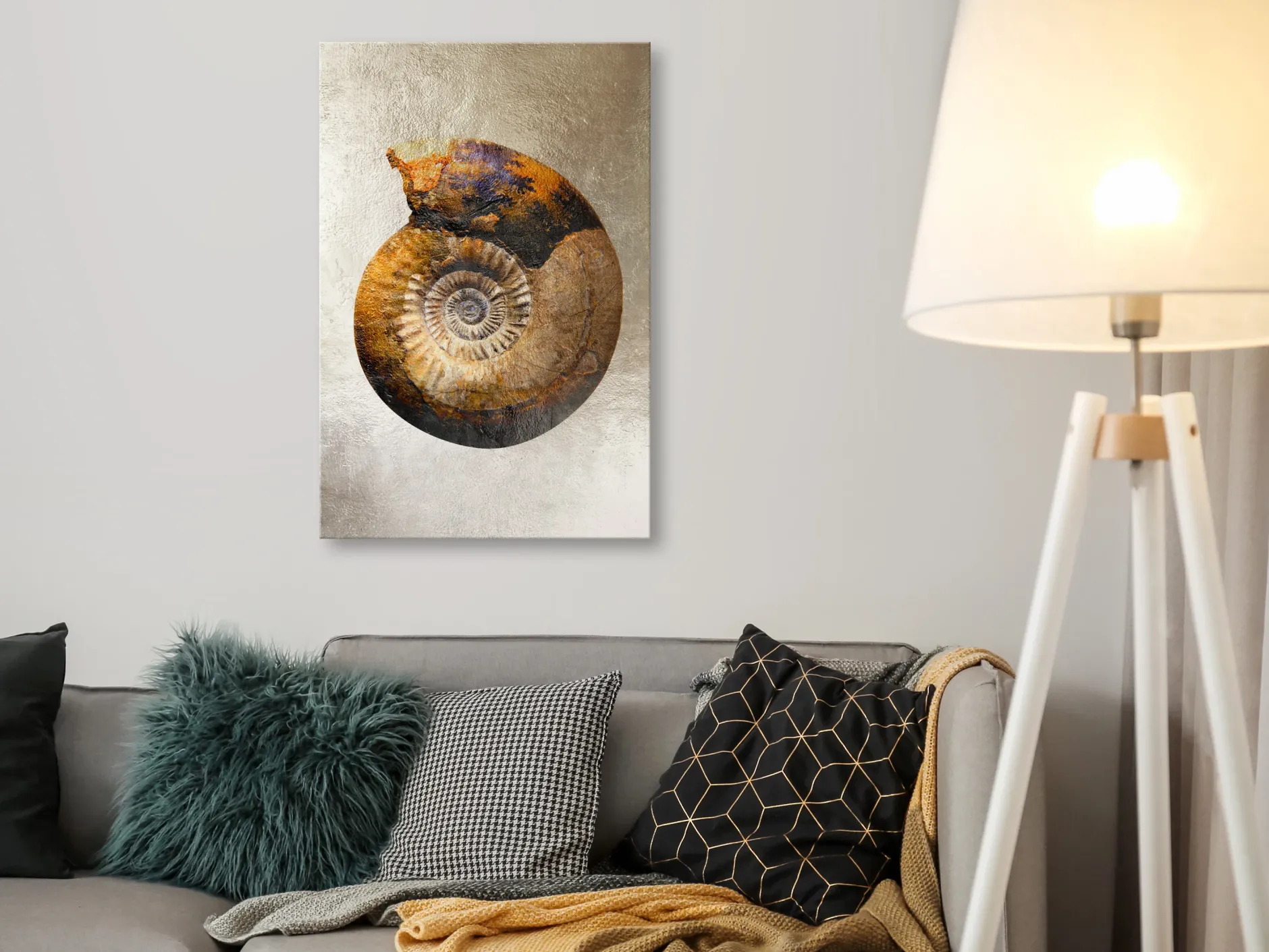 Kunstdruck auf Leinwand 'Petrified Colour Vertical'