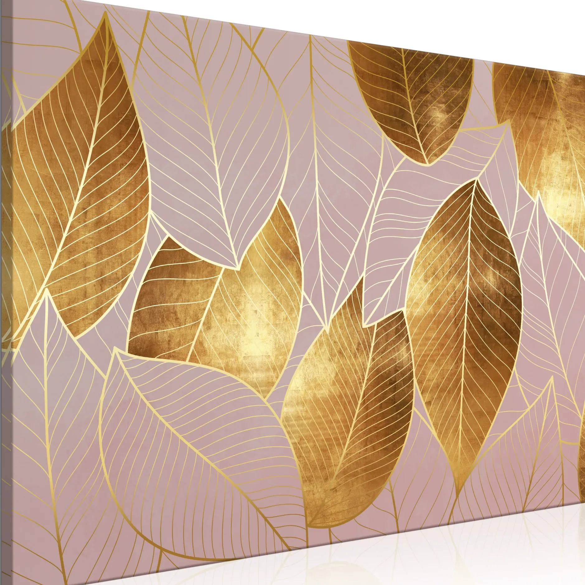 Kunstdruck auf Leinwand 'Precious Leaves Wide'