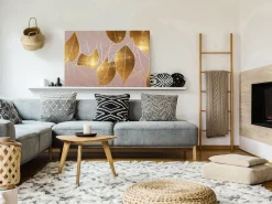 Kunstdruck auf Leinwand 'Precious Leaves Wide'