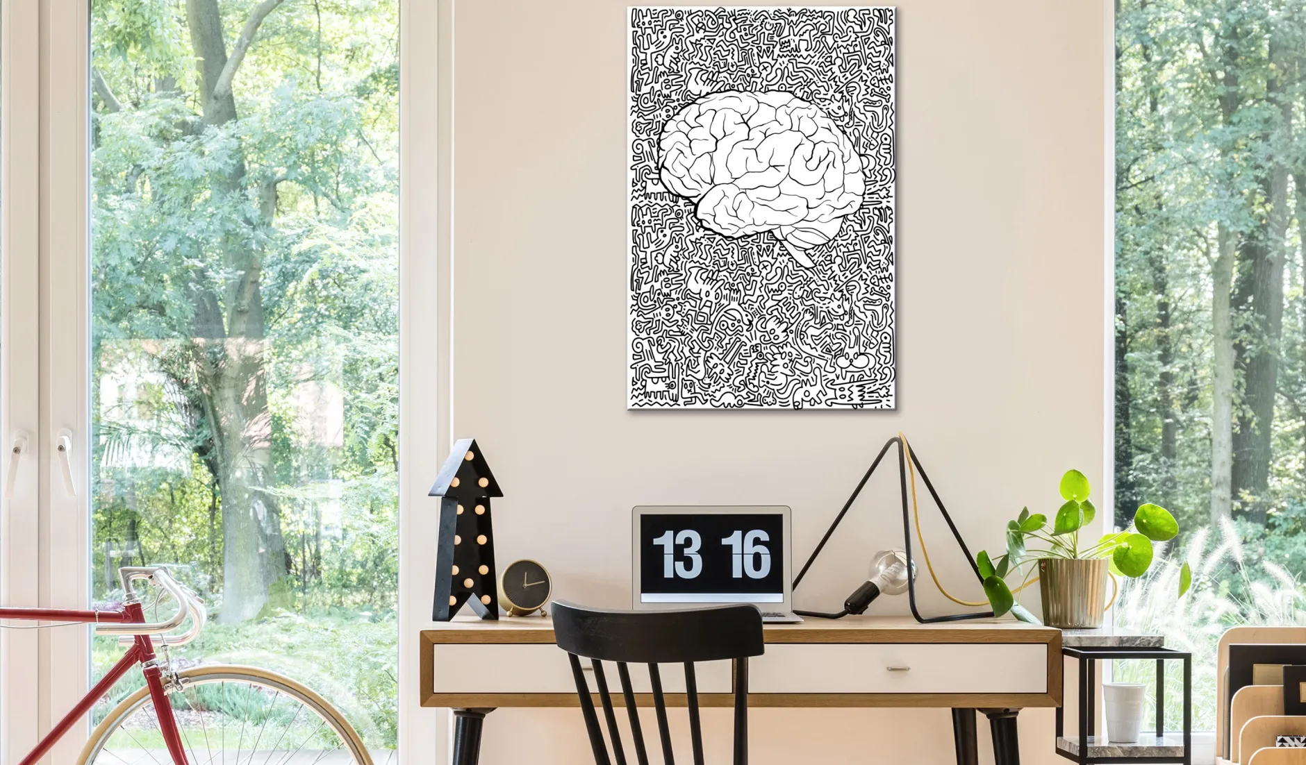 Kunstdruck auf Leinwand 'Pure Mind Vertical'