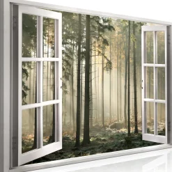 Kunstdruck auf Leinwand 'Quiet Forest Wide'