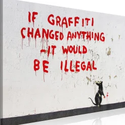 Kunstdruck auf Leinwand 'Quotes Graffiti Wide'