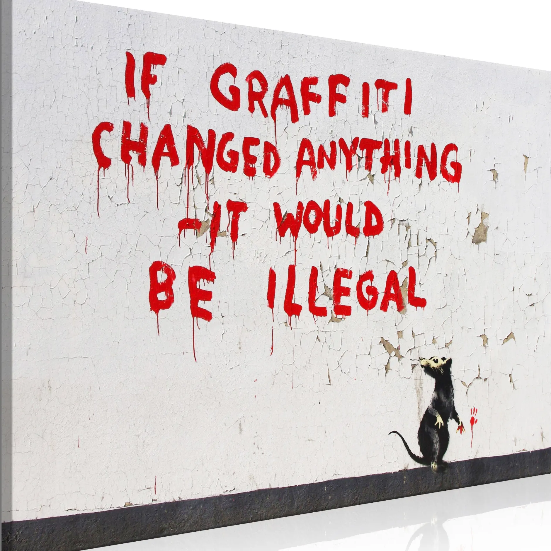 Kunstdruck auf Leinwand 'Quotes Graffiti Wide'