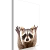Kunstdruck auf Leinwand 'Raccoon Vertical'