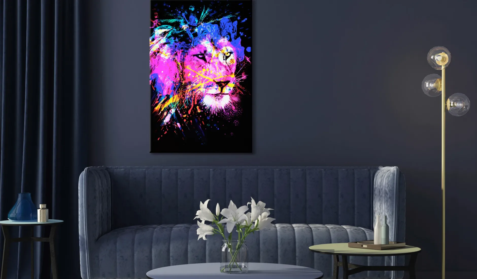 Kunstdruck auf Leinwand 'Rainbow Mane Vertical'