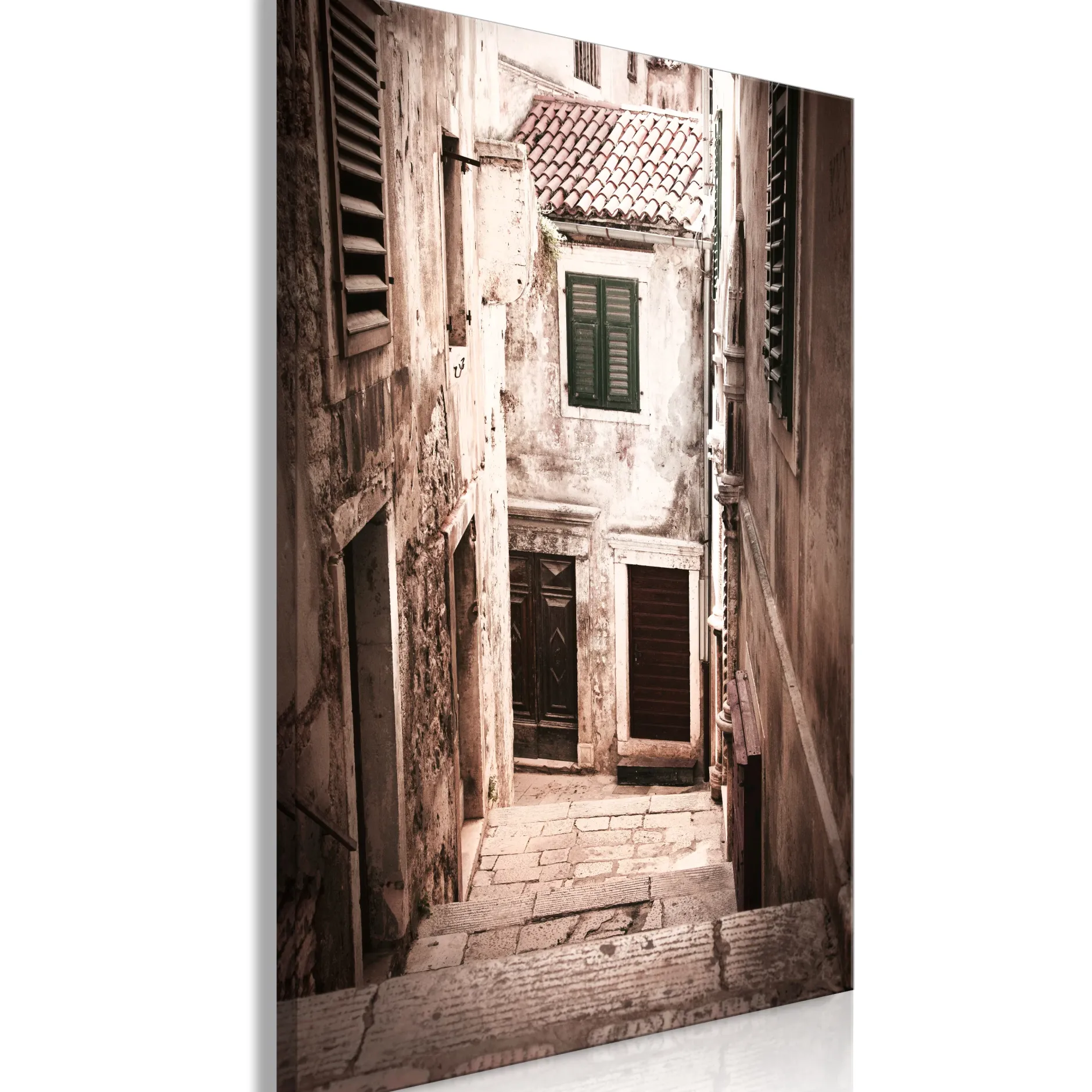Kunstdruck auf Leinwand 'Retro Alley Vertical'