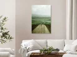 Kunstdruck auf Leinwand 'Road Across the Plains Vertical'