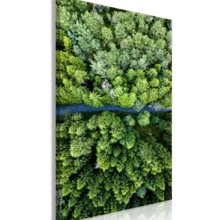 Kunstdruck auf Leinwand 'Road Through Forest Vertical'