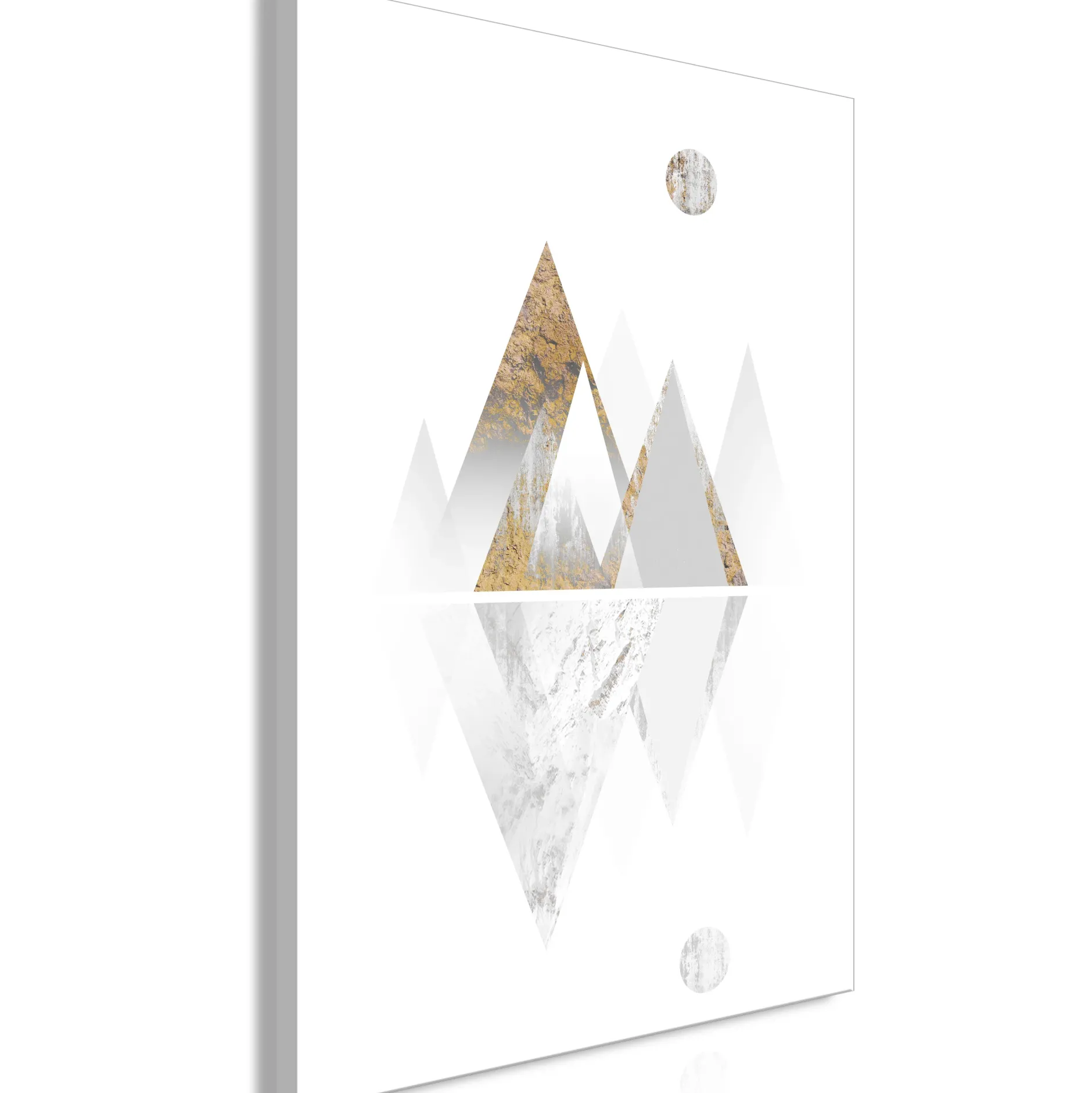 Kunstdruck auf Leinwand 'Road to the Top Beige Vertical'