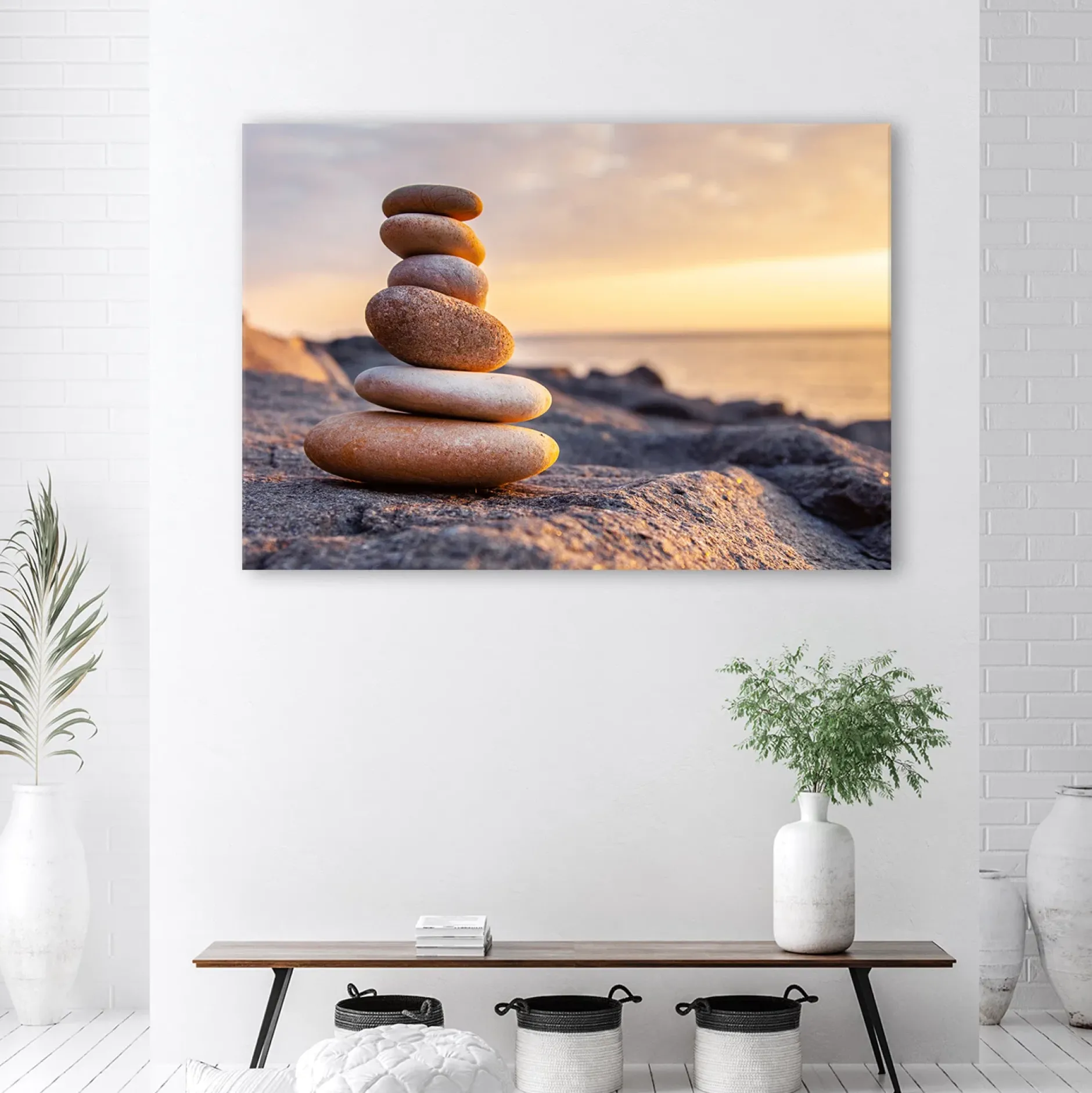 Kunstdruck auf Leinwand 'Rock Stack'