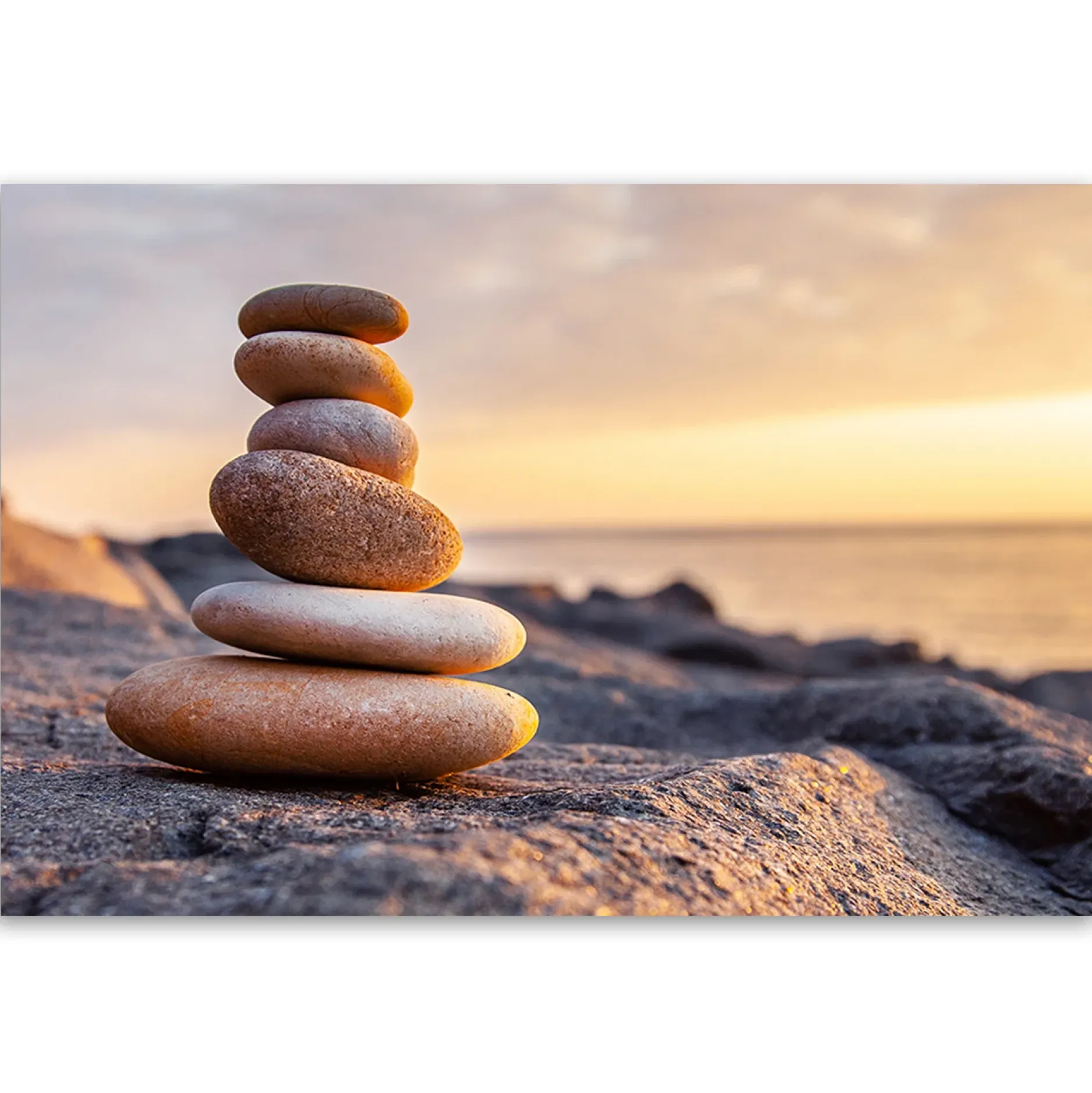 Kunstdruck auf Leinwand 'Rock Stack'