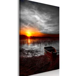 Kunstdruck auf Leinwand 'Romantic Lake Vertical'