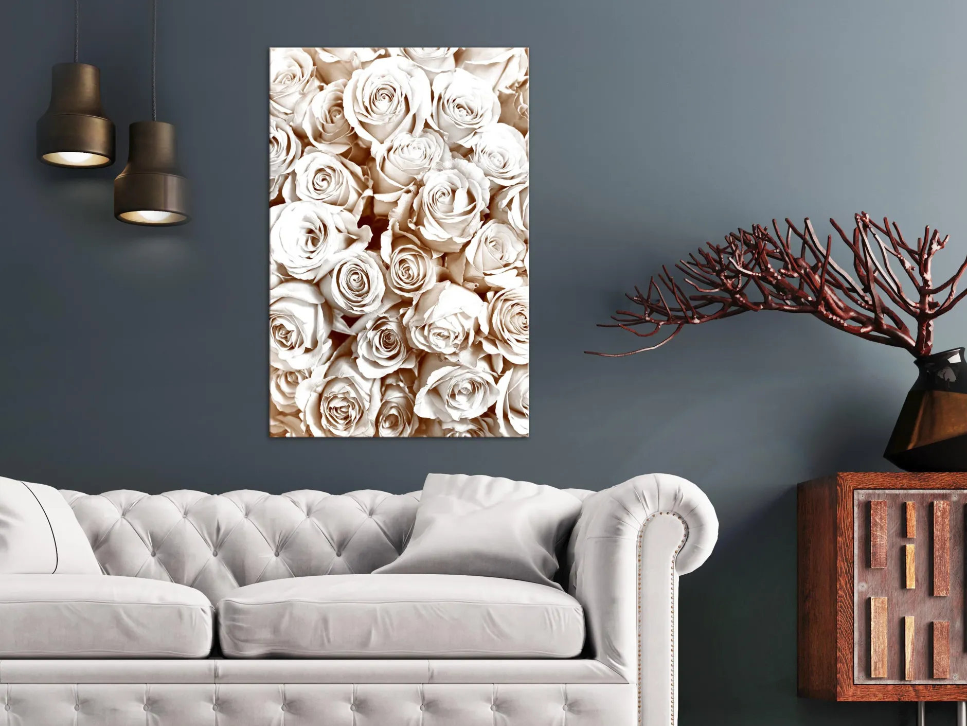 Kunstdruck auf Leinwand 'Rose Garden Vertical'
