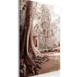Kunstdruck auf Leinwand 'Ruins of Angkor Vertical'