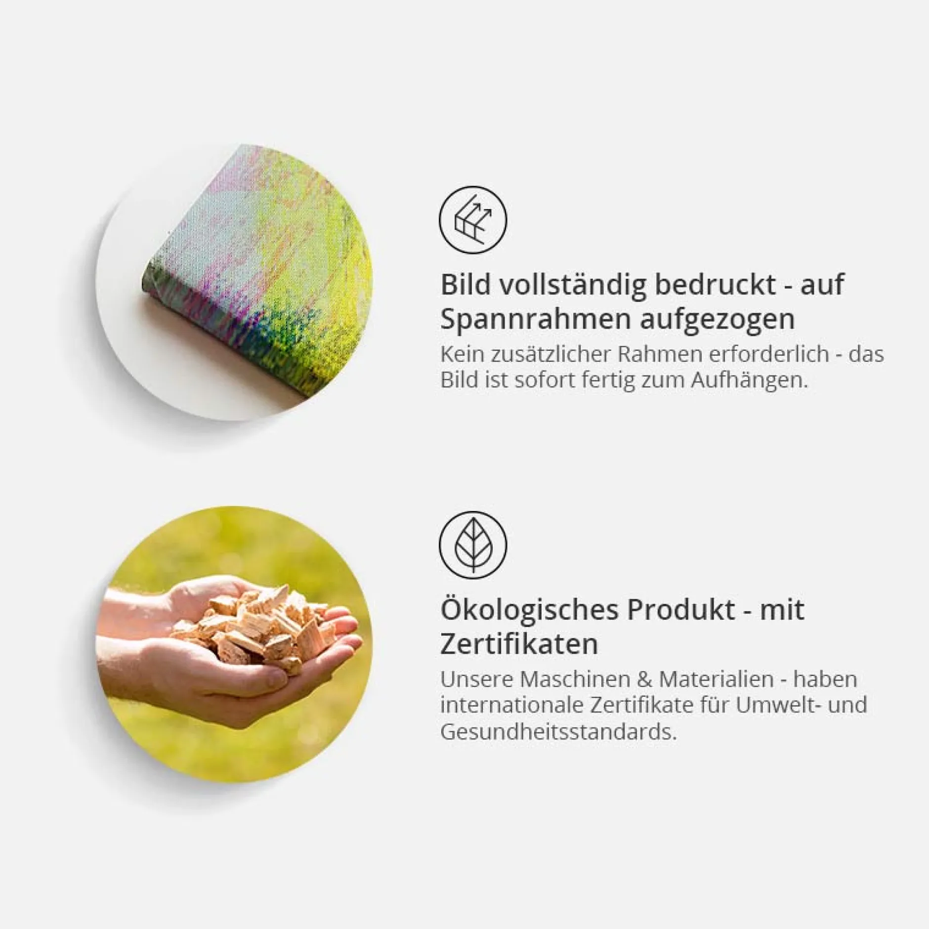 Kunstdruck auf Leinwand 'Rustic Landscape Vertical'
