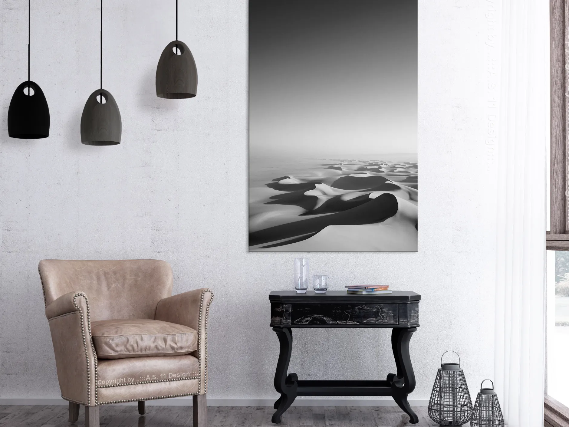 Kunstdruck auf Leinwand 'Sahara Vertical'