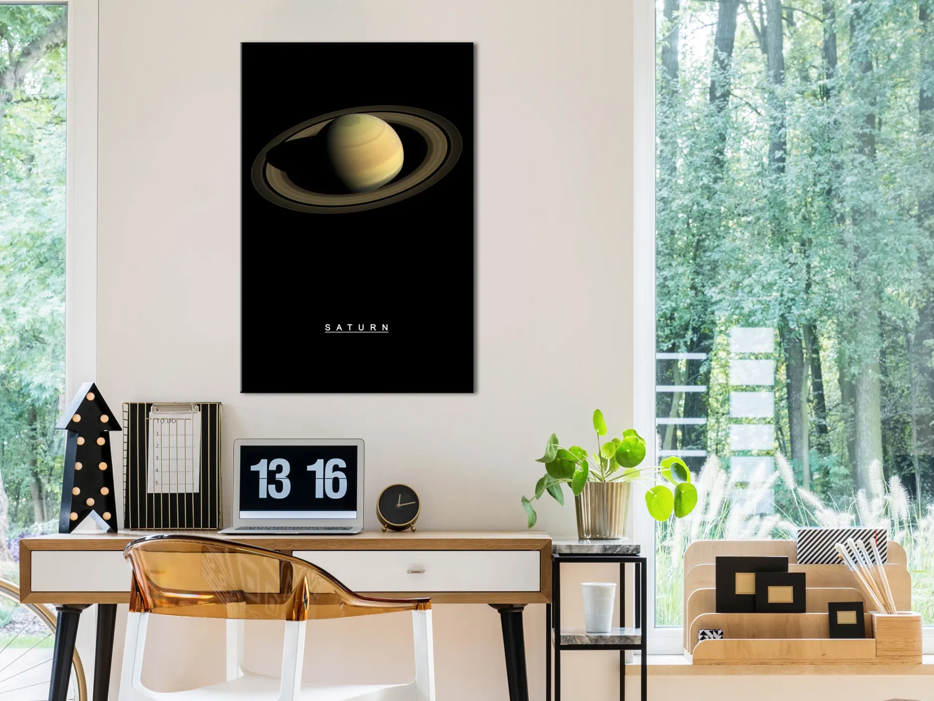 Kunstdruck auf Leinwand 'Saturn Vertical'