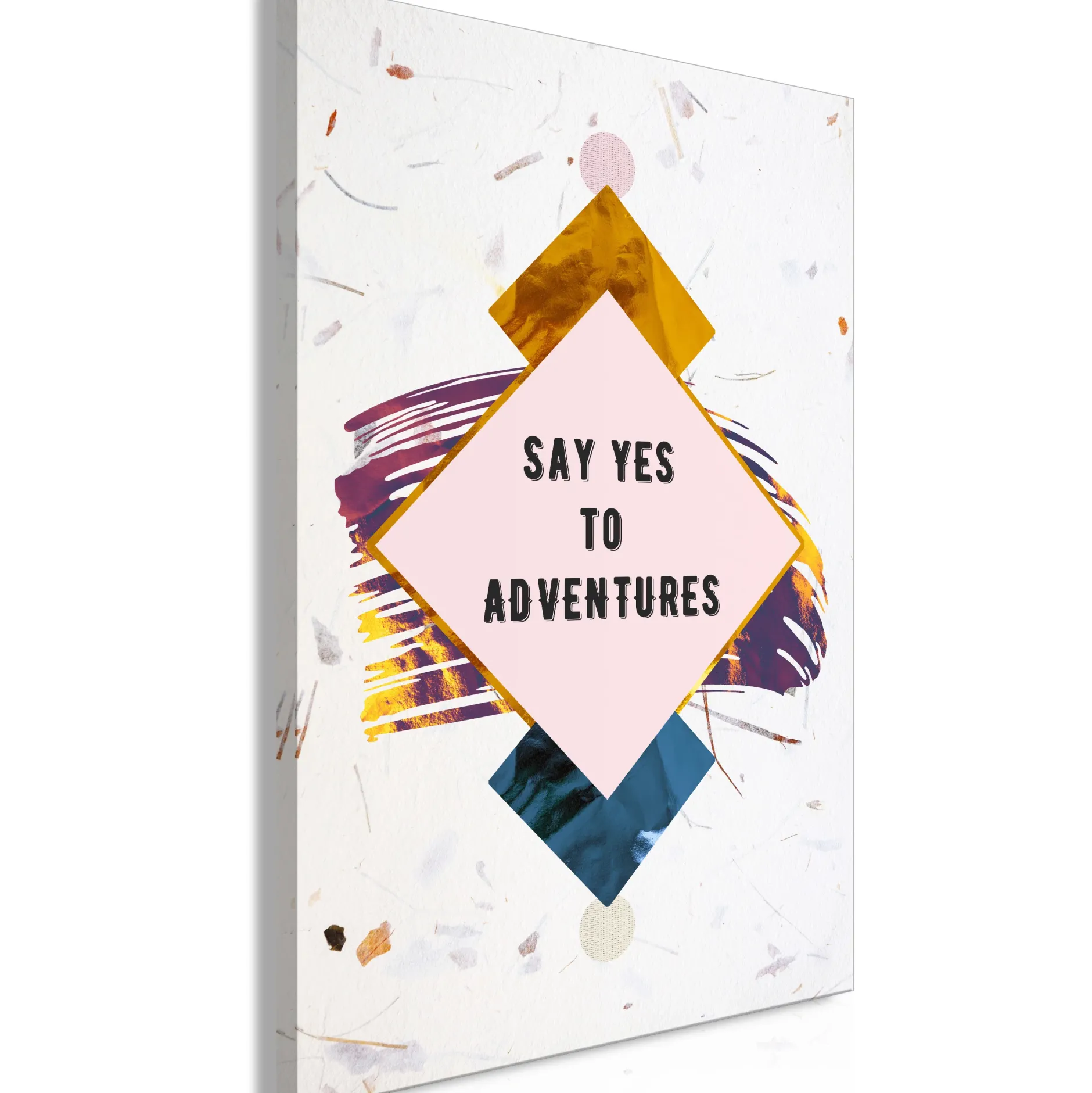 Kunstdruck auf Leinwand 'Say Yes to Adventures Vertical'
