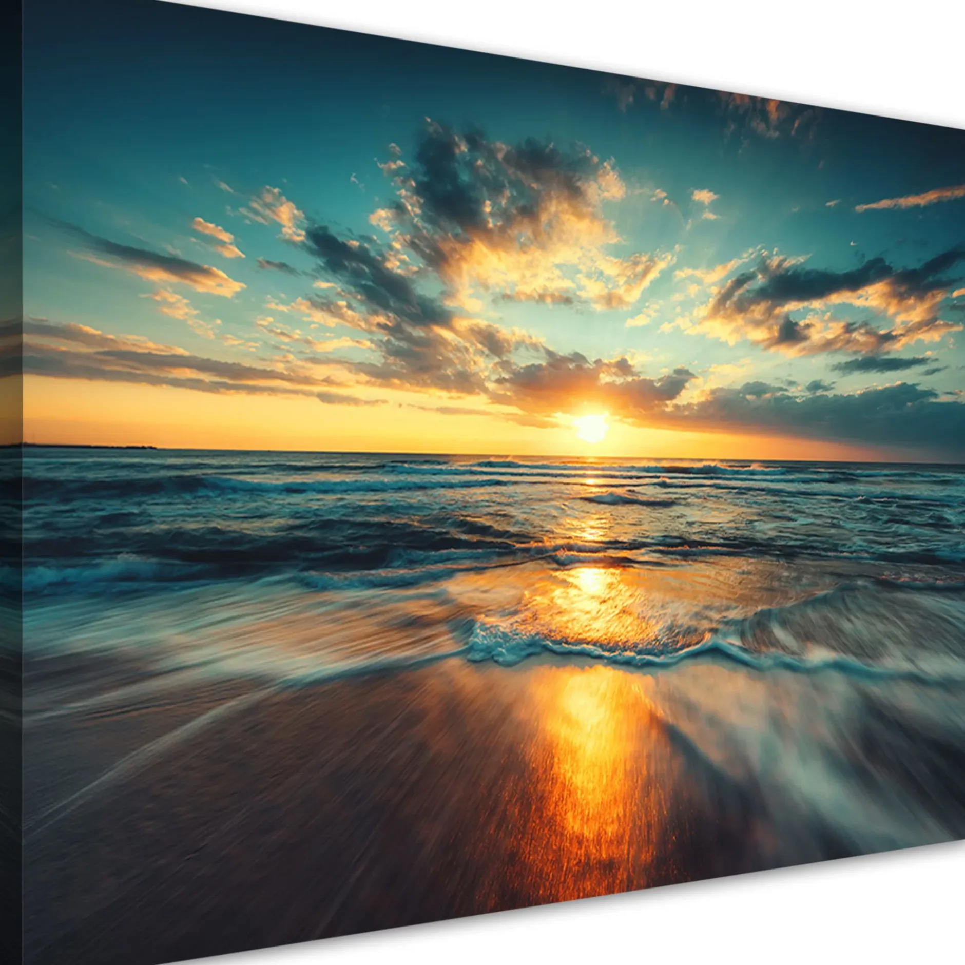 Kunstdruck auf Leinwand 'Sea Blaze'