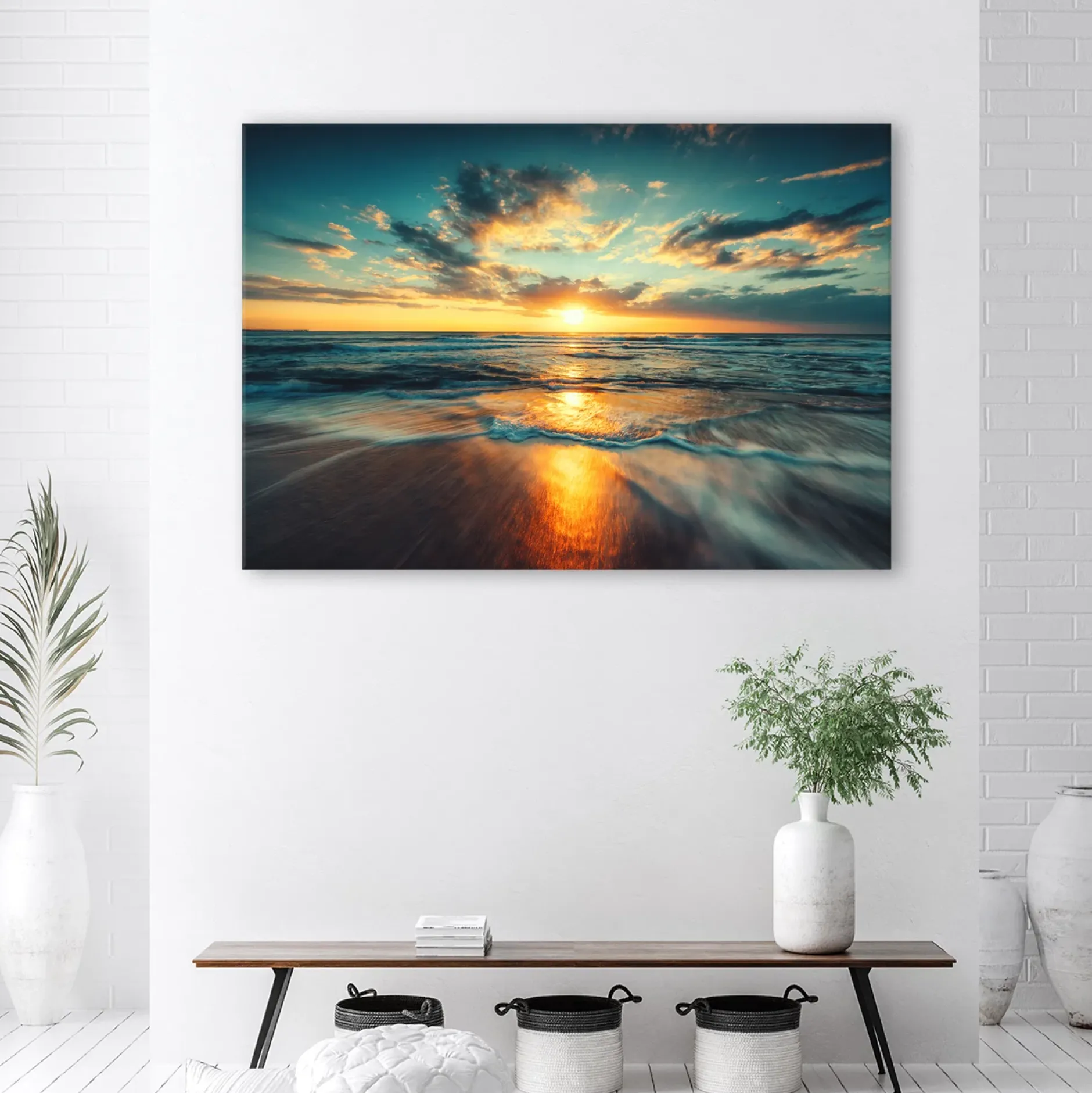 Kunstdruck auf Leinwand 'Sea Blaze'