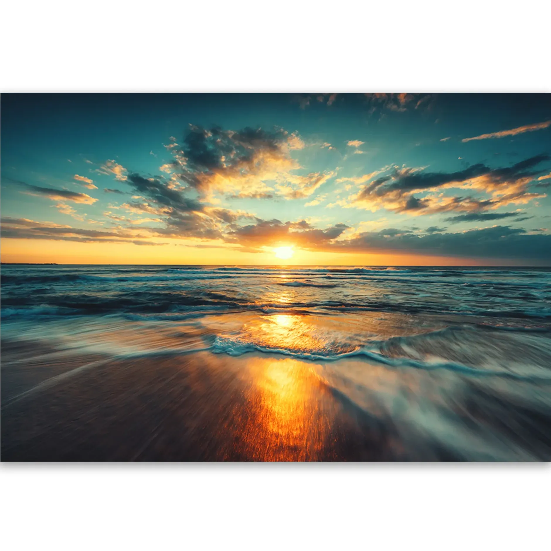Kunstdruck auf Leinwand 'Sea Blaze'