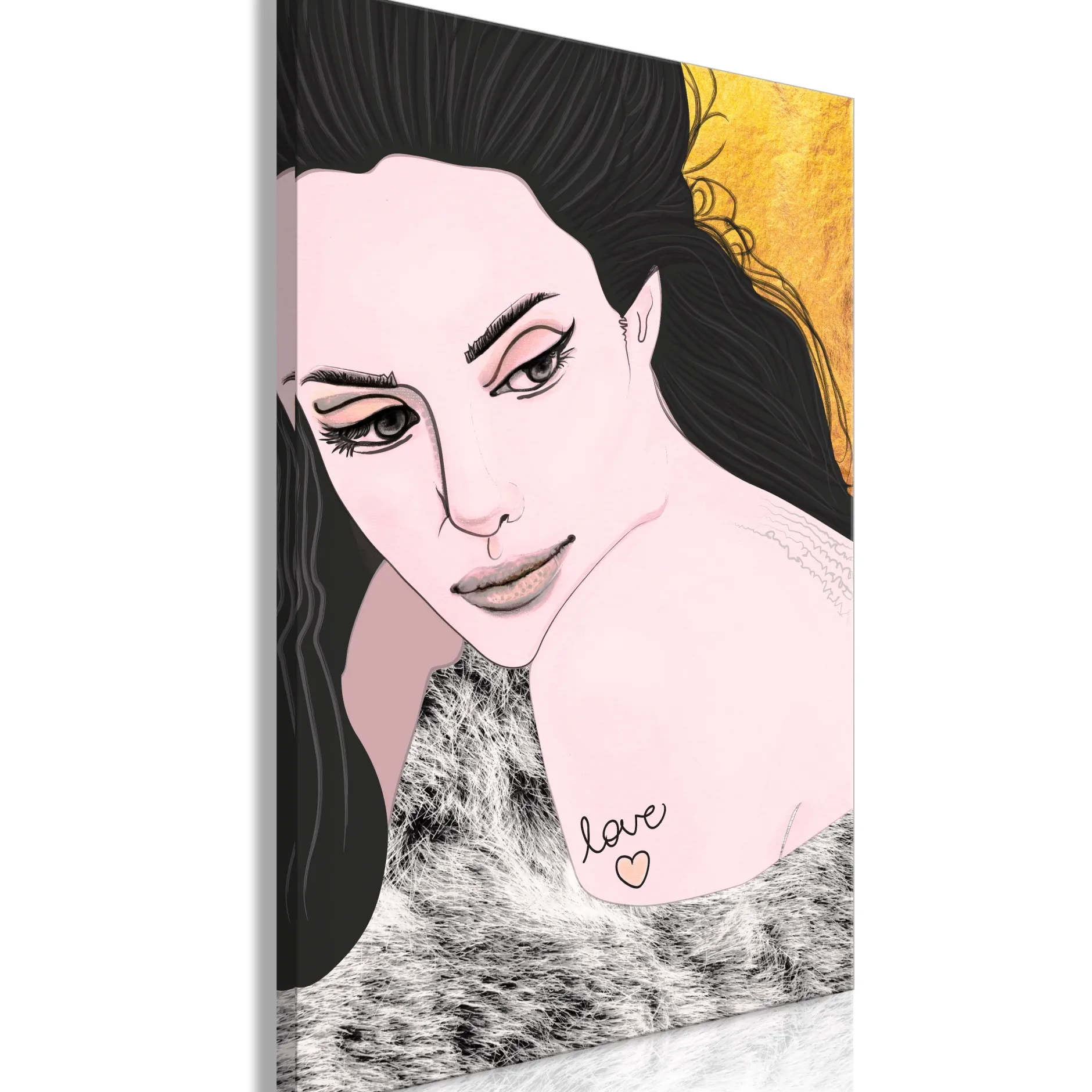 Kunstdruck auf Leinwand 'Sensual and Love Vertical'