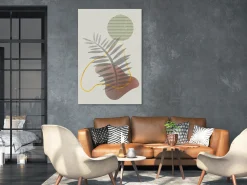 Kunstdruck auf Leinwand 'Shadow of Palm Tree Vertical'