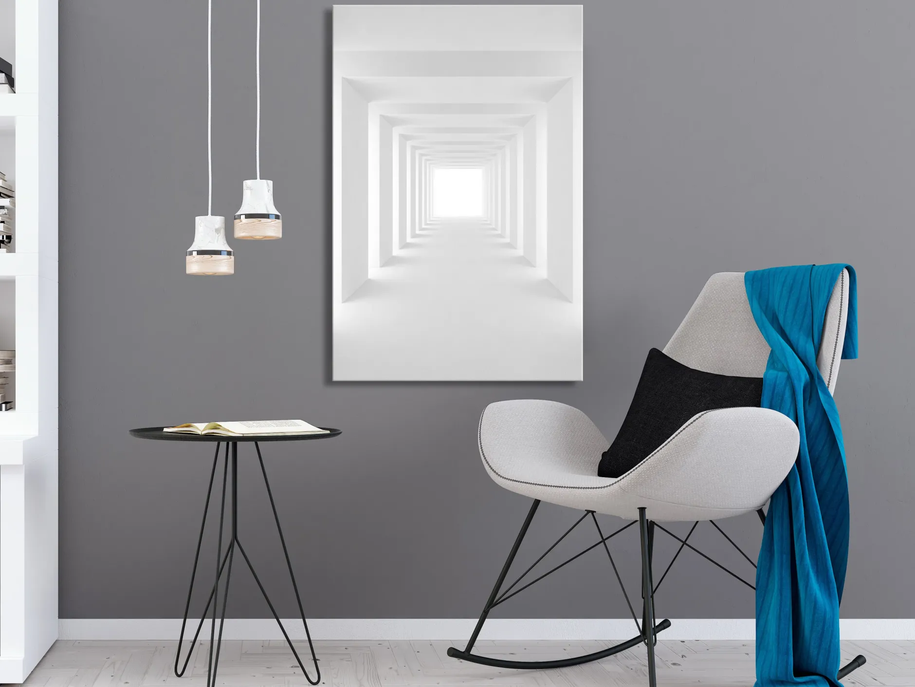 Kunstdruck auf Leinwand 'Shadow Tunnel Vertical'