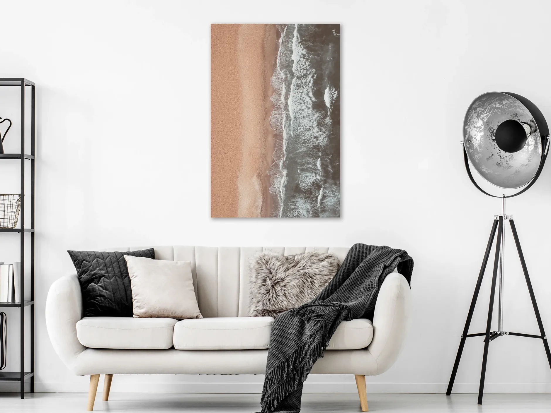 Kunstdruck auf Leinwand 'Shore Line Vertical'