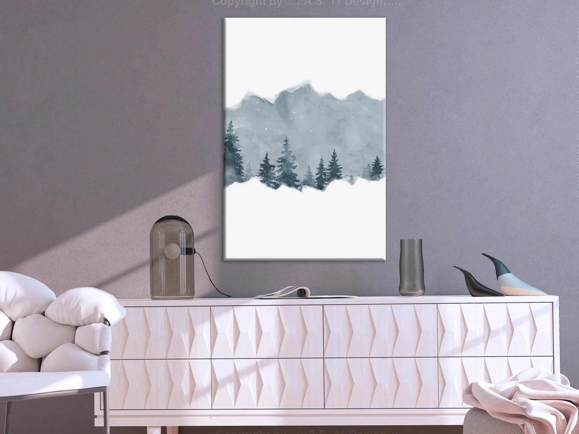 Kunstdruck auf Leinwand 'Slice of Siberia Vertical'
