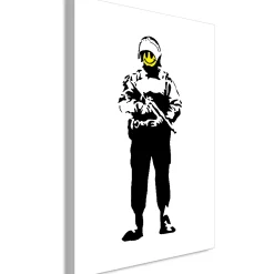 Kunstdruck auf Leinwand 'Smiling Policeman Vertical'