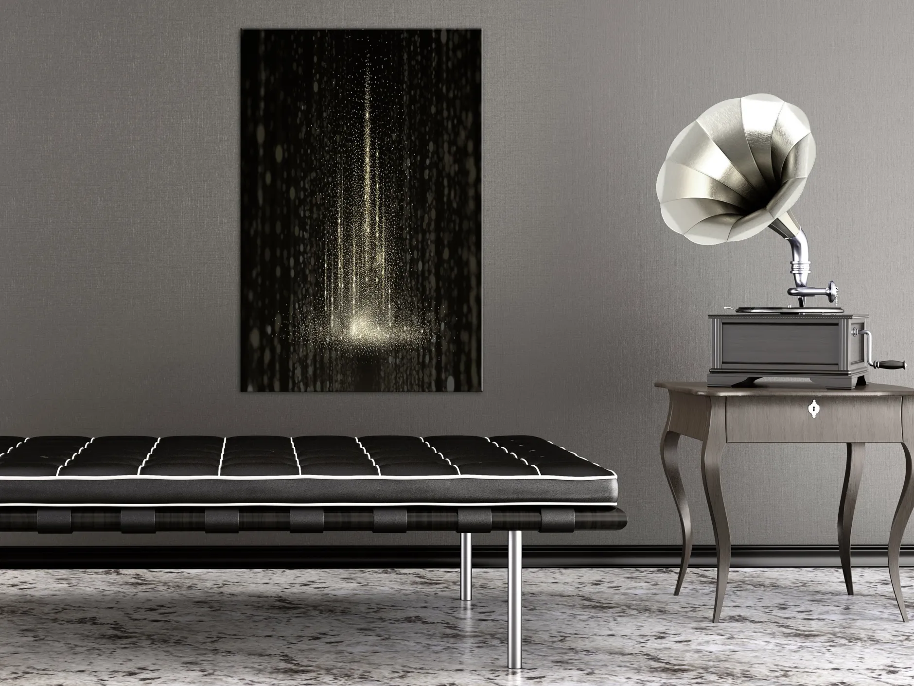 Kunstdruck auf Leinwand 'Snowstorm Vertical'