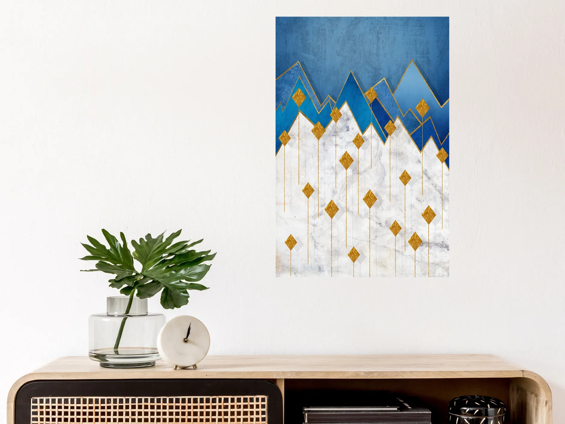 Kunstdruck auf Leinwand 'Snowy Land Vertical'