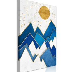 Kunstdruck auf Leinwand 'Snowy Peaks Vertical'