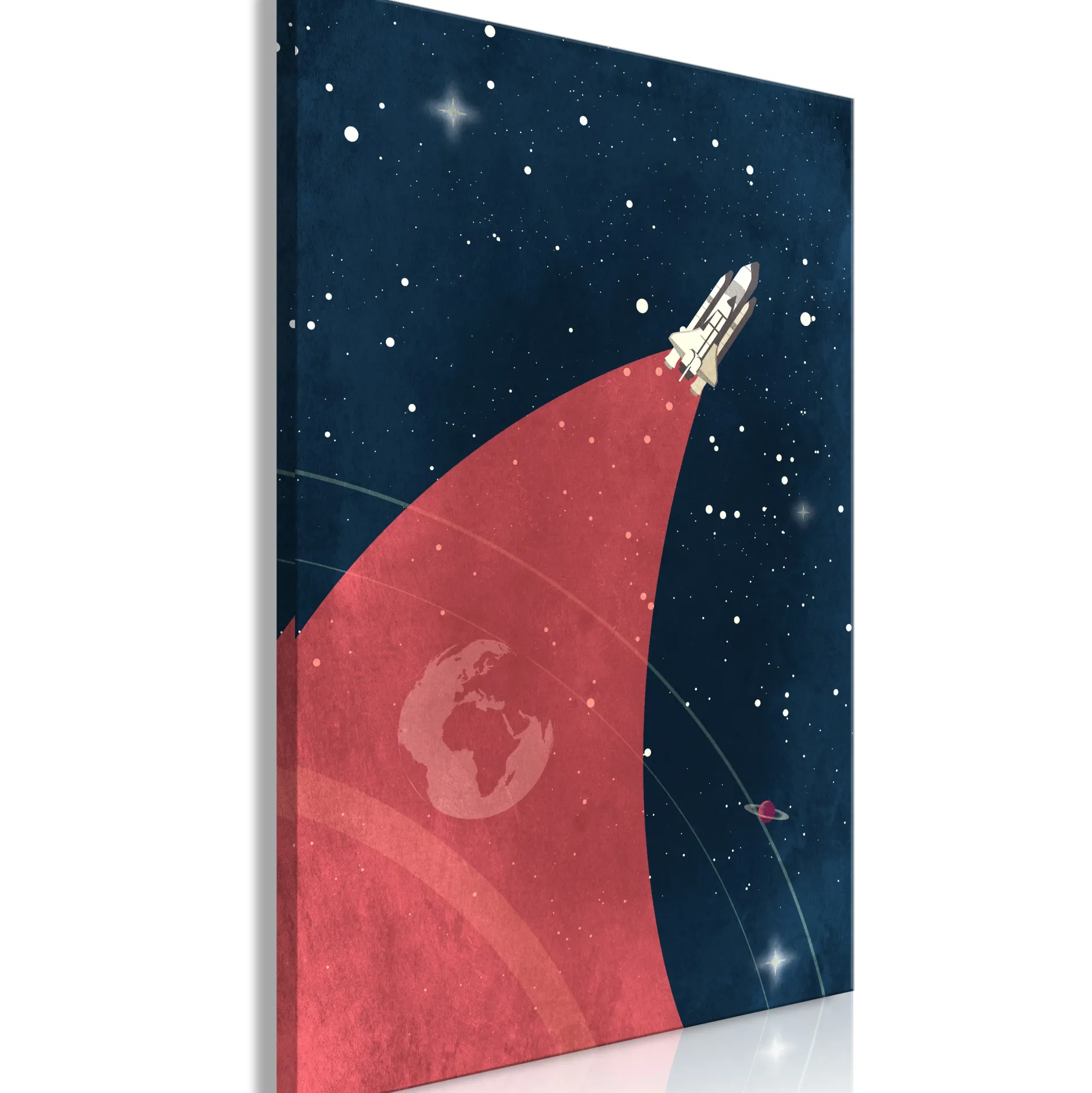 Kunstdruck auf Leinwand 'Space Trip Vertical'