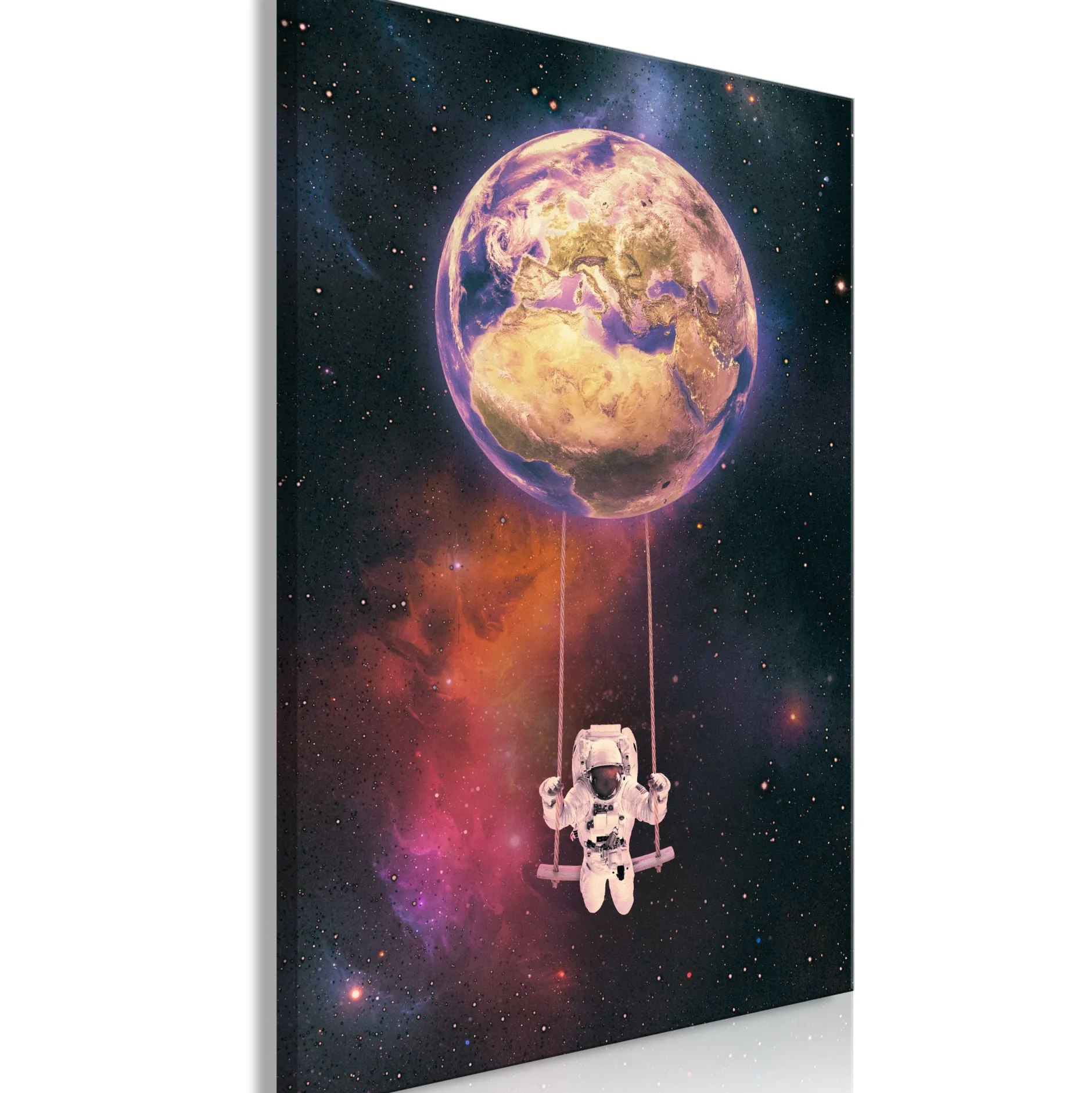 Kunstdruck auf Leinwand 'Space Swing Vertical'