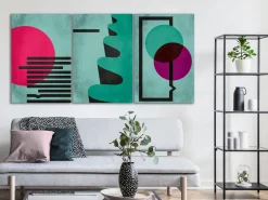 Kunstdruck auf Leinwand 'Space of Shapes (3-teilig)'
