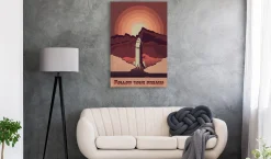 Kunstdruck auf Leinwand 'Space Flight Vertical'