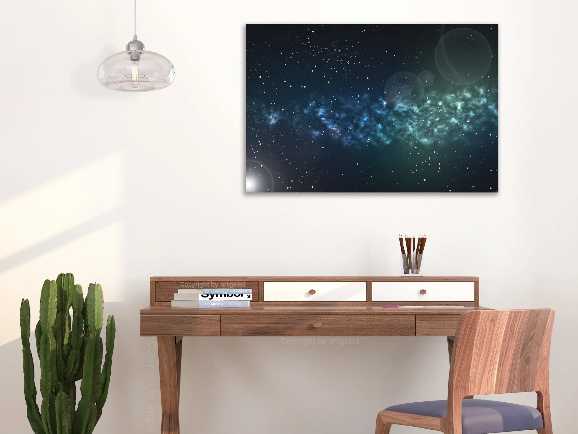 Kunstdruck auf Leinwand 'Space Wide'