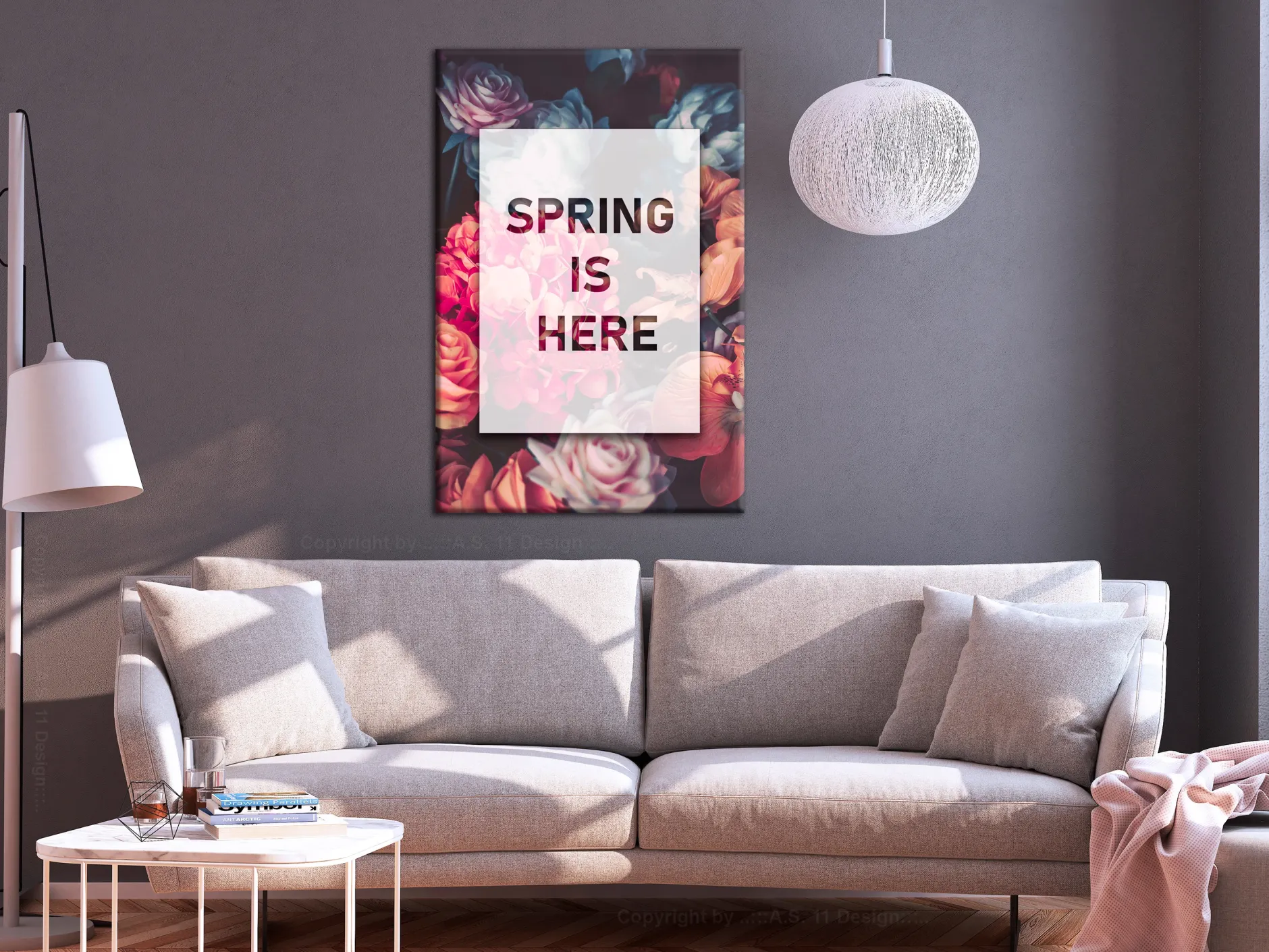 Kunstdruck auf Leinwand 'Spring Is Here Vertical'