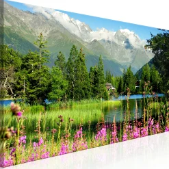 Kunstdruck auf Leinwand 'Spring in the Alps Narrow'