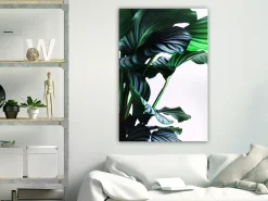 Kunstdruck auf Leinwand 'Springy Leaves Vertical'