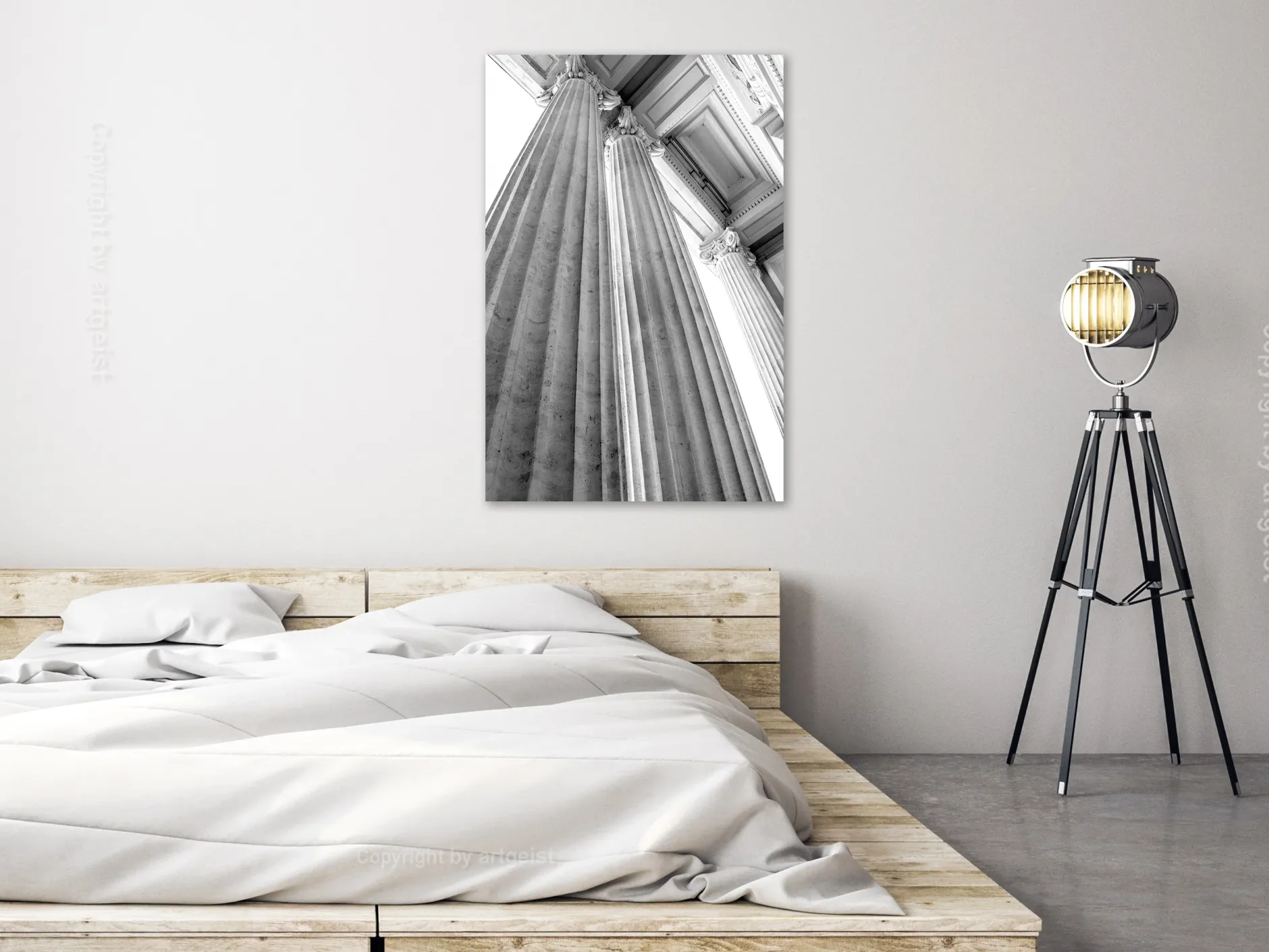 Kunstdruck auf Leinwand 'Stone Columns Vertical'