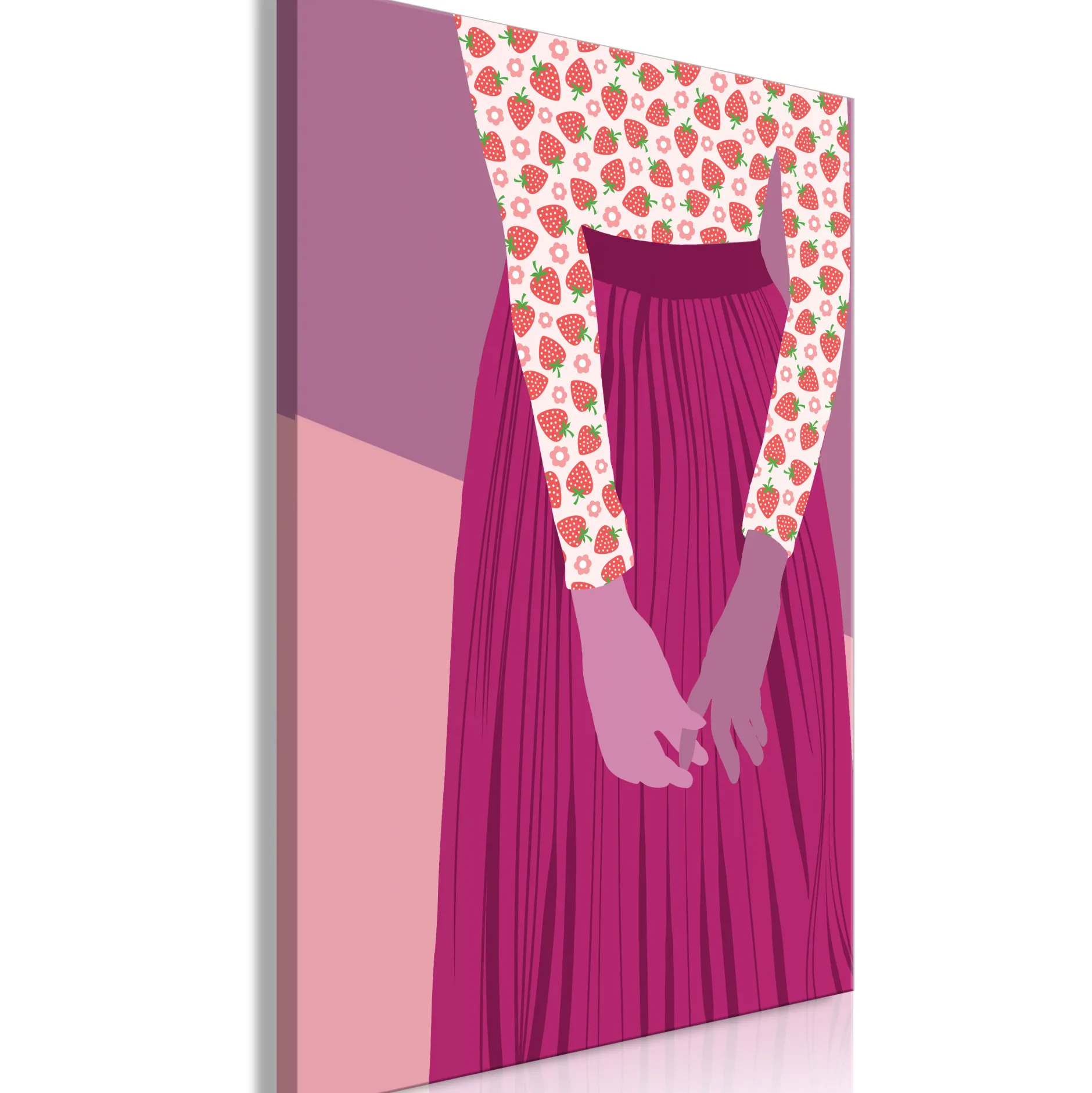 Kunstdruck auf Leinwand 'Strawberry Lady Vertical'